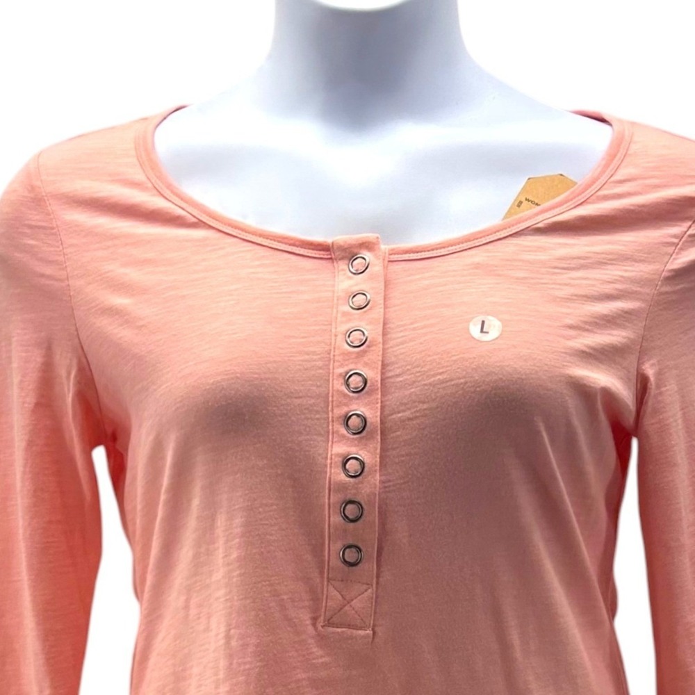 Route 66 Y2K Henley Top Pink Large‎ - Picture 2 of 13